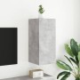 Wall-mounted TV stand with LED lights in concrete gray, 30.5x35x70 cm. by , TV Furniture - Ref: Foro24-837238, Price: 47,65 €...