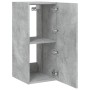 Wall-mounted TV stand with LED lights in concrete gray, 30.5x35x70 cm. by , TV Furniture - Ref: Foro24-837238, Price: 47,65 €...