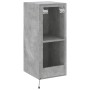 Wall-mounted TV stand with LED lights in concrete gray, 30.5x35x70 cm. by , TV Furniture - Ref: Foro24-837238, Price: 47,65 €...