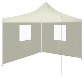 Cenador plegable con 2 paredes color crema 3x3 m de vidaXL, Carpas y cenadores - Ref: Foro24-44960, Precio: 132,99 €, Descuen...