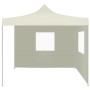 Cenador plegable con 2 paredes color crema 3x3 m de vidaXL, Carpas y cenadores - Ref: Foro24-44960, Precio: 132,99 €, Descuen...