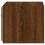 Wall-mounted TV furniture with LED lights, 2 units, brown oak, 30.5x35x30 cm by , TV Furniture - Ref: Foro24-837231, Price: 5...