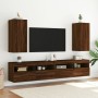 Mueble de TV de pared con luces LED roble marrón 30,5x35x70 cm de , Muebles TV - Ref: Foro24-837244, Precio: 49,99 €, Descuen...