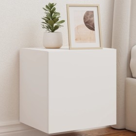 Wall-mounted TV stand with LED lights white 40.5x35x40 cm by , TV Furniture - Ref: Foro24-837246, Price: 43,89 €, Discount: %