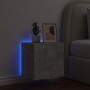 Wall-mounted TV stand with LED lights in concrete gray, 40.5x35x40 cm by , TV Furniture - Ref: Foro24-837252, Price: 42,58 €,...