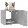 Wall-mounted TV stand with LED lights in concrete gray, 40.5x35x40 cm by , TV Furniture - Ref: Foro24-837252, Price: 42,58 €,...