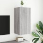 Wall-mounted TV stand with LED lights in Sonoma gray, 40.5x35x80 cm by , TV Furniture - Ref: Foro24-837265, Price: 60,86 €, D...