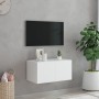 Mueble de TV de pared con luces LED blanco 60x35x31 cm de , Muebles TV - Ref: Foro24-837267, Precio: 47,64 €, Descuento: %