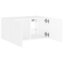 Mueble de TV de pared con luces LED blanco 60x35x31 cm de , Muebles TV - Ref: Foro24-837267, Precio: 47,64 €, Descuento: %