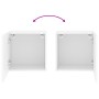 Muebles TV de pared 2 uds madera ingeniería blanco 40,5x30x40cm de , Muebles TV - Ref: Foro24-836897, Precio: 53,53 €, Descue...