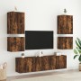 Mueble TV de pared madera ingeniería roble ahumado 40,5x30x40cm de , Muebles TV - Ref: Foro24-836904, Precio: 34,42 €, Descue...