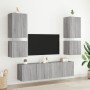 Wall-mounted TV stand in gray Sonoma engineered wood, 40.5x30x40 cm. by , TV Furniture - Ref: Foro24-836906, Price: 35,89 €, ...