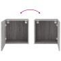 Wall-mounted TV stand in gray Sonoma engineered wood, 40.5x30x40 cm. by , TV Furniture - Ref: Foro24-836906, Price: 35,89 €, ...