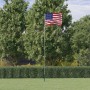 Aluminum flagpole and flag of the United States 5.55 meters by , Flags and windsocks - Ref: Foro24-3147141, Price: 59,98 €, D...