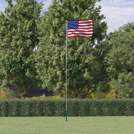 Aluminium Flagge und Mast der Vereinigten Staaten 5,55 m von , Fahnen und Windsäcke - Ref: Foro24-3147141, Preis: 59,98 €, Ra...