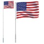 Mástil y bandera de Estados Unidos aluminio 5,55 m de , Banderas y mangas de viento - Ref: Foro24-3147141, Precio: 59,98 €, D...