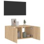 Mueble de TV de pared con luces LED roble Sonoma 60x35x31 cm de , Muebles TV - Ref: Foro24-837271, Precio: 45,99 €, Descuento: %