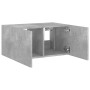 Wall-mounted TV stand with LED lights in concrete gray, 60x35x31 cm. by , TV Furniture - Ref: Foro24-837273, Price: 45,97 €, ...