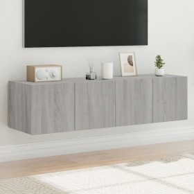 Muebles TV de pared con luces LED 2 uds gris Sonoma 60x35x31 cm de , Muebles TV - Ref: Foro24-837278, Precio: 87,99 €, Descue...