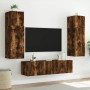 TV wall furniture LED lights 2 pcs smoked oak 80x35x31 cm by , TV Furniture - Ref: Foro24-837290, Price: 106,40 €, Discount: %