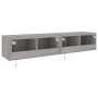 Muebles TV de pared con luces LED 2 uds gris Sonoma 80x35x31 cm de , Muebles TV - Ref: Foro24-837292, Precio: 109,57 €, Descu...