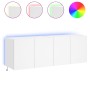 Wall TV cabinets with LED lights 2 pcs white 60x35x41 cm by , TV Furniture - Ref: Foro24-837303, Price: 94,23 €, Discount: %