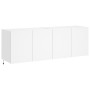 Wall TV cabinets with LED lights 2 pcs white 60x35x41 cm by , TV Furniture - Ref: Foro24-837303, Price: 94,23 €, Discount: %