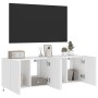 Wall TV cabinets with LED lights 2 pcs white 60x35x41 cm by , TV Furniture - Ref: Foro24-837303, Price: 94,23 €, Discount: %