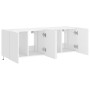 Wall TV cabinets with LED lights 2 pcs white 60x35x41 cm by , TV Furniture - Ref: Foro24-837303, Price: 94,23 €, Discount: %