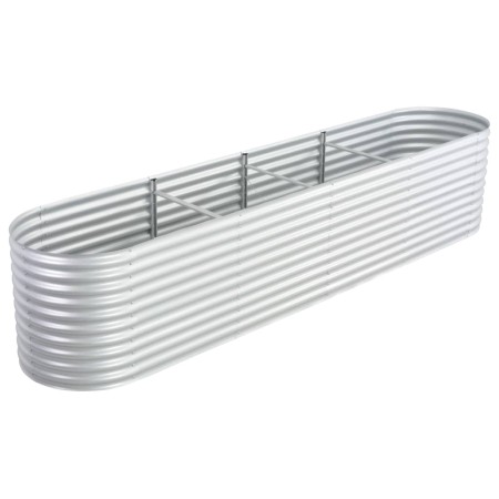 Arriate de acero galvanizado plateado 400x80x81 cm de vidaXL, Maceteros y jardineras - Ref: Foro24-45511, Precio: 293,73 €, D...