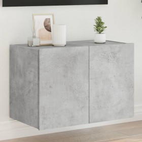 Wall-mounted TV stand with LED lights in concrete gray, 60x35x41 cm. by , TV Furniture - Ref: Foro24-837308, Price: 48,61 €, ...