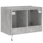 Wall-mounted TV stand with LED lights in concrete gray, 60x35x41 cm. by , TV Furniture - Ref: Foro24-837308, Price: 48,67 €, ...