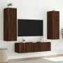 TV wall furniture LED lights 2 pcs oak brown 60x35x41 cm by , TV Furniture - Ref: Foro24-837315, Price: 89,33 €, Discount: %