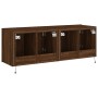 TV wall furniture LED lights 2 pcs oak brown 60x35x41 cm by , TV Furniture - Ref: Foro24-837315, Price: 89,33 €, Discount: %