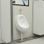 Urinario de pared con válvula de descarga cerámica blanco de vidaXL, Urinarios - Ref: Foro24-143990, Precio: 99,22 €, Descuen...