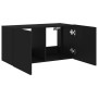 Wall-mounted TV stand with LED lights black 80x35x41 cm by , TV Furniture - Ref: Foro24-837317, Price: 56,60 €, Discount: %