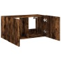 Wall-mounted TV stand with smoked oak LED lights 80x35x41 cm by , TV Furniture - Ref: Foro24-837320, Price: 54,68 €, Discount: %