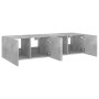 TV wall furniture LED lights 2 pcs concrete gray 60x35x31 cm by , TV Furniture - Ref: Foro24-837274, Price: 83,11 €, Discount: %