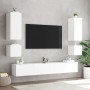 Wall-mounted TV cabinet with LED lights white 100x35x31 cm by , TV Furniture - Ref: Foro24-837295, Price: 76,11 €, Discount: %