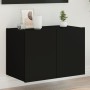 Wandmontierter TV-Schrank mit LED-Leuchten, schwarz, 60 x 35 x 41 cm von , TV-Möbel - Ref: Foro24-837304, Preis: 50,19 €, Rab...