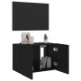 Wall-mounted TV cabinet with LED lights black 60x35x41 cm by , TV Furniture - Ref: Foro24-837304, Price: 50,19 €, Discount: %