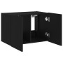 Wall-mounted TV cabinet with LED lights black 60x35x41 cm by , TV Furniture - Ref: Foro24-837304, Price: 50,19 €, Discount: %