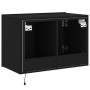 Wall-mounted TV cabinet with LED lights black 60x35x41 cm by , TV Furniture - Ref: Foro24-837304, Price: 50,19 €, Discount: %