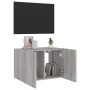 Wall-mounted TV cabinet with LED lights Sonoma gray 60x35x41 cm by , TV Furniture - Ref: Foro24-837312, Price: 50,14 €, Disco...