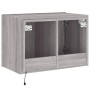 Wandmontierter TV-Schrank mit LED-Leuchten, Sonoma-Grau, 60 x 35 x 41 cm von , TV-Möbel - Ref: Foro24-837312, Preis: 50,14 €,...