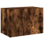 Wall-mounted TV cabinet with LED lights smoked oak 60x35x41 cm by , TV Furniture - Ref: Foro24-837310, Price: 48,61 €, Discou...