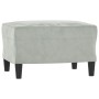 Sillón con taburete terciopelo gris claro 60 cm de , Sofás - Ref: Foro24-3201097, Precio: 217,49 €, Descuento: %