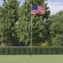 Aluminum United States flag and pole 6.23 m by , Flags and windsocks - Ref: Foro24-3147111, Price: 71,06 €, Discount: %