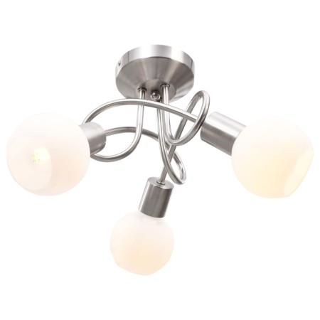 Ceiling lamp with ceramic lampshades, white bowl, 3 E14 bulbs by , ceiling lights - Ref: Foro24-289228, Price: 40,39 €, Disco...