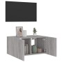 Wandmontierter TV-Schrank mit LED-Leuchten, Sonoma-Grau, 60 x 35 x 31 cm von , TV-Möbel - Ref: Foro24-837277, Preis: 47,40 €,...